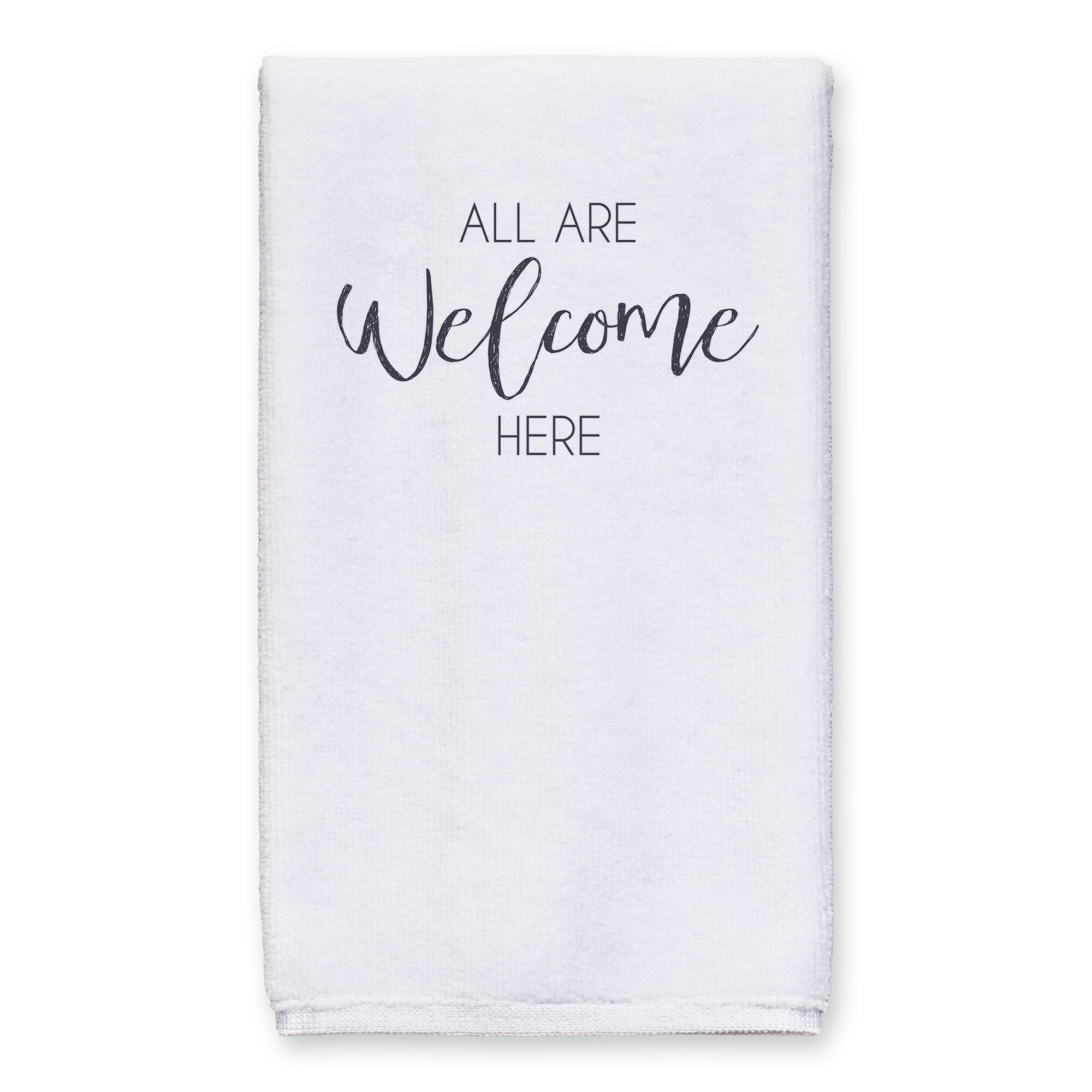 All Are Welcome 16" x 25" Tea Towel Set of 2